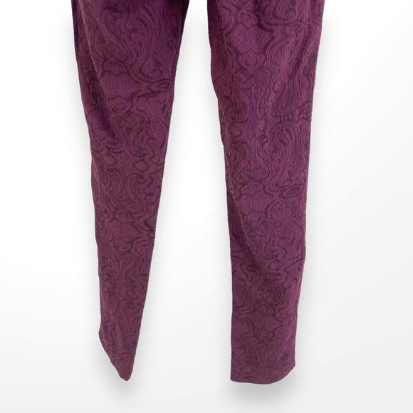 00s CACHE Vintage Red Geometric Print Pull On Pants - Picture 8 of 11